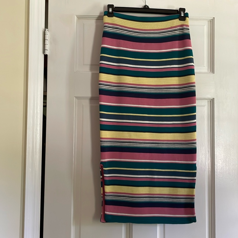 Anthropologie Maeve knit stripe skirt size s
